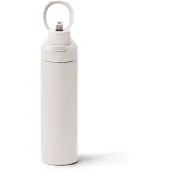 Roly Witte Dubbelwandige RVS thermosfles 700 ml inclusief draaggreep