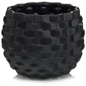 Polnix Keramische Pot Zwart 15x15x12 cm