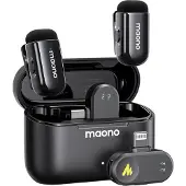 MAONO WM622 PB2 - Microfoonsysteem - Draadloos, Zwart