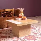 Livin24 Salontafel Java 70x70 cm blank eiken