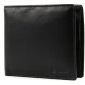 Esquire Leer portemonnee RFID Classic Wallet Black zwart