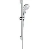 Hansgrohe Croma Select E doucheset waterbesparend met 3 standen handdouche en glijstang 65cm chroom