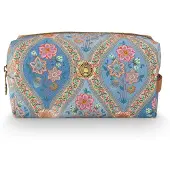 Pip studio Toilettas Bags Coco Cosmetic Bag Medium Ornamento Blue 21,5 x 10 x 10,5 cm