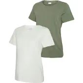 Mamalicious Shirt 'MLMIA' donkergroen / wit