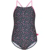 Just Beach badpak Sunset groen/lichtroze Meisjes Polyester Dierenprint - maat 134-140