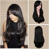 Karma Set van 3 Lange Krullende Blonde Pruiken met Zonnebril