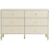 Vente-unique Ladenkast 6 lades - Beige - LOUREO