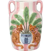 Intratuin Vaas Vemb Roze / Wit 23 X 22 X 29,7 Cm