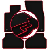 Carlux -RED automatten voor: BMW 5 E61 VELCRO stationwagen, avant (2003-2010)