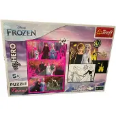 Trefl Frozen Neon Puzzel 104 Elementen met Glow-in-the-Dark Poster