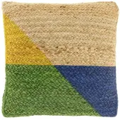 Unique living kussen Narnia groen/blauw/geel 45 x 45 cm