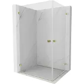 Mexen Lunar-B Duo draaideur douchecabine 80 x 70 , transparant, goud - 832-080L-070P-50-00