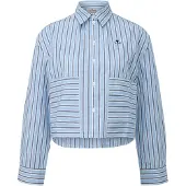 s.Oliver Blouse marine / lichtblauw / wit