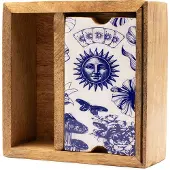 Ancient Wisdom Tarotdoos met Twee Vakken en Kaarthouder
