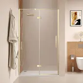 Saniclear Pure douchedeur 100cm geborsteld messing - mat goud
