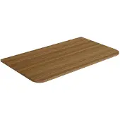 Royal plaza Terra Topblad - 80x46x2cm - afgeronde hoeken - Sandwood (licht eiken)