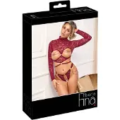 Abierta Fina Open Top & Thong red M