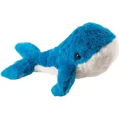 Sigikid knuffel wal pluche speelgoed voor kinderen blauw wit.