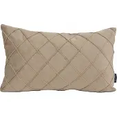NOVÉE Velvet Cross Taupe Kussenhoes | Fluweel/Polyester | 30 x 50 cm