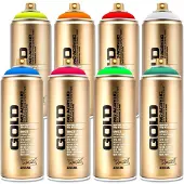 Montana Gold Spuitbussen 400ml Set 8 Fluor kleuren