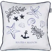 Rivièra Maison Sail Away Cushion Sierkussen - 45 x 45 cm cm - Blauw