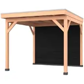 Westwood Douglas overkapping, 300 x 300, met achterwand, Comfort Plus Zwart