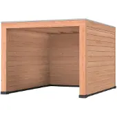Westwood Douglas overkapping, 300 x 400, met achterwand en twee zijwanden, Modern Plus