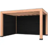 Westwood Douglas overkapping, 400 x 300, met zwarte achterwand en zijwand, Modern Plus