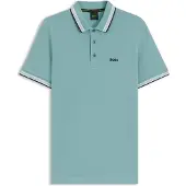 BOSS Polo van katoenpiqué met logodetails