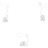 Casadeco My Little World behang olifanten bruin grijs roze