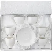 Florina Gamma Porseleinen Kopjes met Schotels (6 stuks, 330ml)