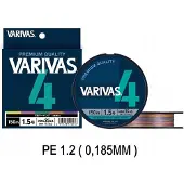Varivas High Grade X4 PE 1.2 150m Multikleur Vislijn