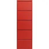 Kare design Schoenenkast Caruso rood 5 laden