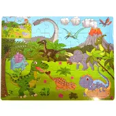 Creative toys Grote Houten Dinopuzzel 44 Stukjes - Educatief Speelgoed