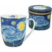 CARMANI Mok 400ml - Sterrennacht Van Gogh, Hoogwaardig Porselein