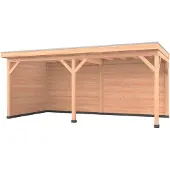 Westwood Douglas overkapping, 600 x 300, met achterwand en zijwand, Comfort Plus