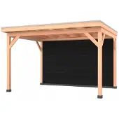 Westwood Douglas overkapping, 400 x 300, met achterwand, Comfort Plus Zwart