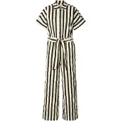 Lollys Laundry Jumpsuit 'Mathilde' lichtbeige / zwart