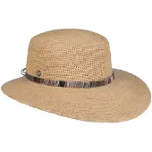Lierys Rafia Crochet Hoed met Schuine Rand by