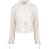 NUKUS Dames Blouses Bailey Blouse Beads - Gebroken Wit - Maat XXL