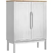vidaXL Dressoir FLORO Wit 70 x 30 x 70,5 cm Massief vurenhout