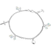 Elli - Armband - Dames Kruis Hart Anker met Kristallen in 925 Sterling Zilver - Dames