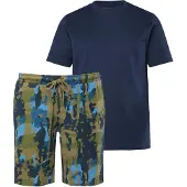 JP 1880 Regular Fit pyjama donkerblauw, Motief