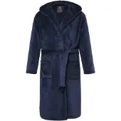 JP 1880 Regular Fit Badjas donkerblauw, Effen