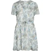 Vila Jurk 'VIFalia' smoky blue / taupe / wit