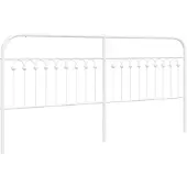 vidaXL Vervangend hoofdbord 200 cm metaal wit