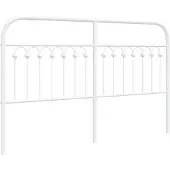 vidaXL Vervangend hoofdbord 150 cm metaal wit