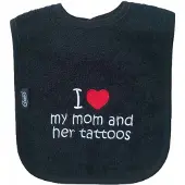 Funnies Zwarte slab met "I love my mom and her tattoos"