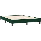 vidaXL Bedframe zonder matras 140x210 cm fluweel donkergroen