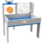 Classic World houten zand- en watertafel blauw tuin speelgoed.